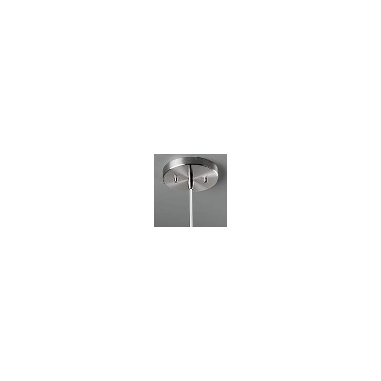 Image 6 Flare Pendant - Pewter Green - Brushed Nickel - White Cord more views