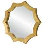 5_Flare Plated Brushed Brass 40" x 42" Scalloped Wall Mirror more views