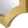 6_Flare Plated Brushed Brass 40" x 42" Scalloped Wall Mirror more views