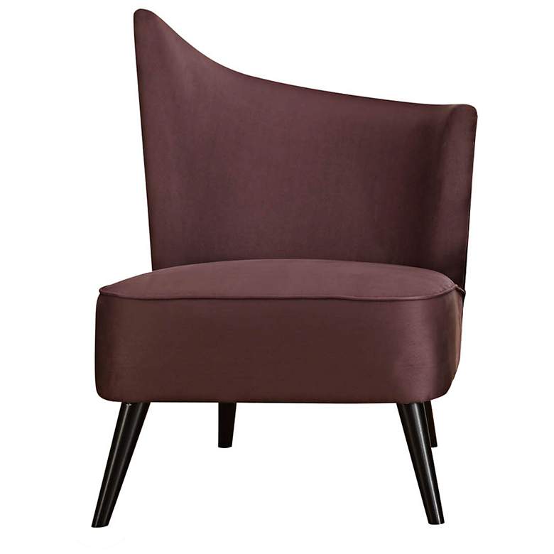 Image 1 Flared Back Left Purple Microfiber Accent Chair