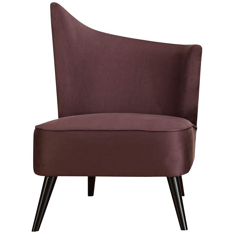 Image 1 Flared Back Right Purple Microfiber Accent Chair