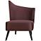 Flared Back Right Purple Microfiber Accent Chair