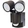 Flash 7"H Bronze 2-Lamp Battery-Powered LED Security Light
