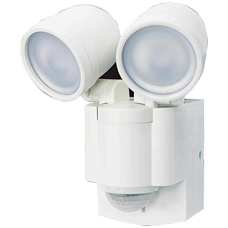 Image 1 Flash 7 inchH White 2-Lamp Battery-Powered LED Security Light