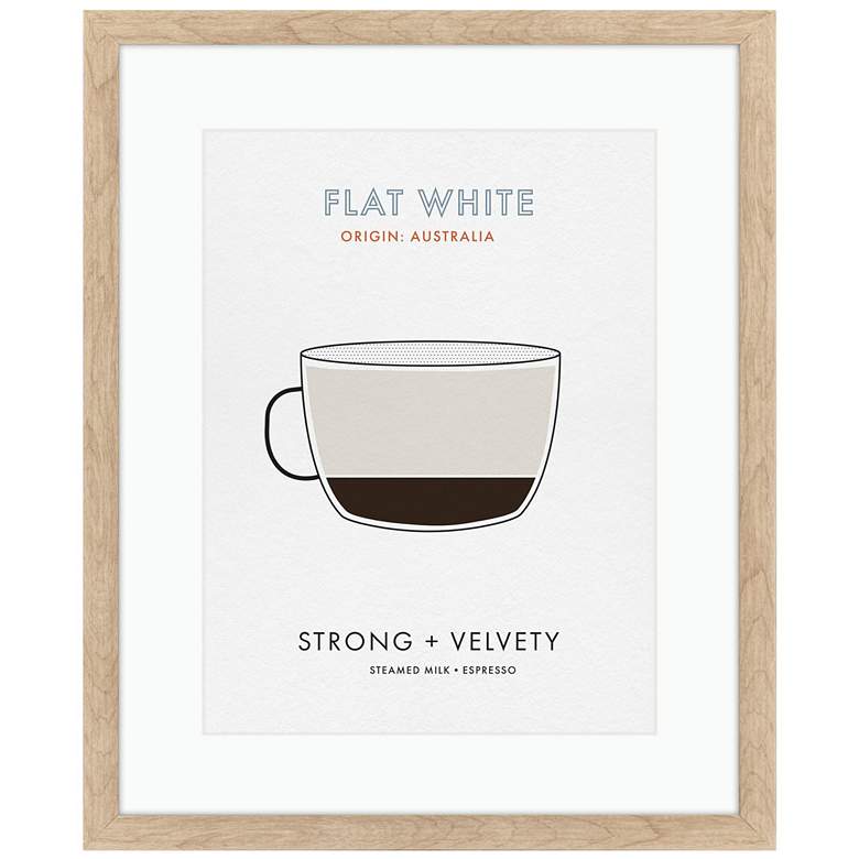 Image 1 Flat White 18"W x 22"H Framed Wall Art