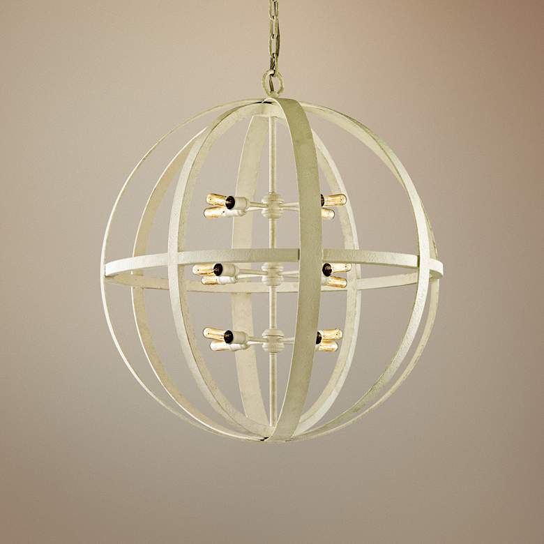 Image 1 Flatiron 30 1/2" Wide Gesso White 12-Light Pendant