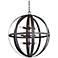 Flatiron 30" Wide Weathered Iron Pendant Light