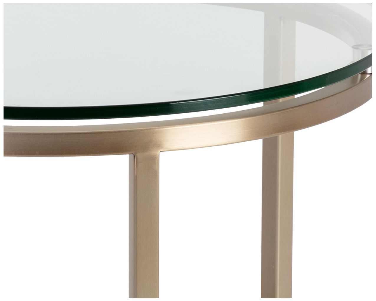 Image 5 Flato 19 3/4" Wide Antique Brass Round End Table more views