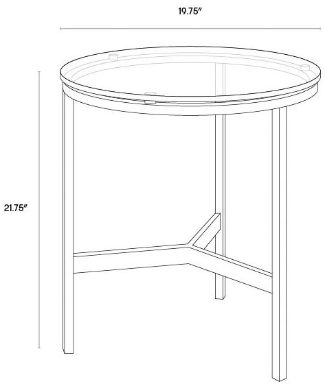 Image 6 Flato 19 3/4" Wide Antique Brass Round End Table more views