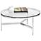 Flato Clear Tempered Glass Round Coffee Table
