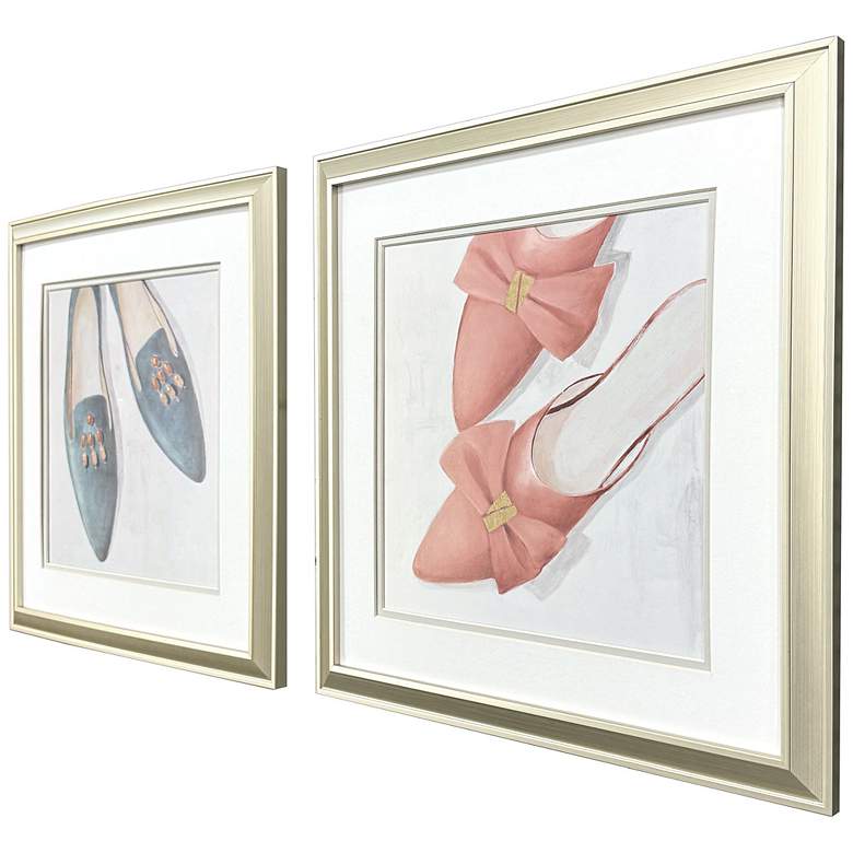 Image 2 Flats Heels 18"W x 18"H Contemporary Framed Art Set of 2 more views