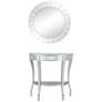 Flavia Silver 2-Piece Console Table and Mirror Set