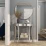 Flavia Silver 2-Piece Console Table and Mirror Set