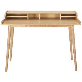 Image2 of Flavio 47" Wide Oak Veneer Wood Rectangular Desk