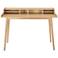 Flavio 47" Wide Oak Veneer Wood Rectangular Desk