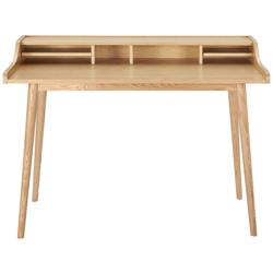 Flavio 47&quot; Wide Oak Veneer Wood Rectangular Desk