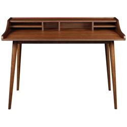 Flavio 47&quot;W American Walnut Veneer Wood Rectangular Desk