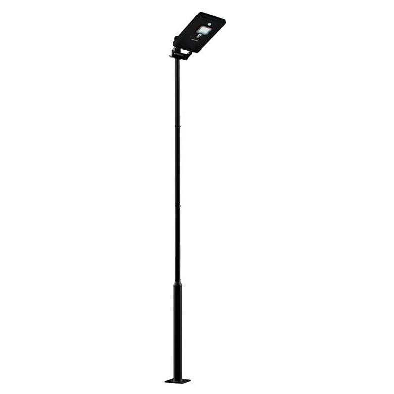 Image 1 Fleck 124 inch High Black Solar Dusk-to-Dawn LED Area Parking Light