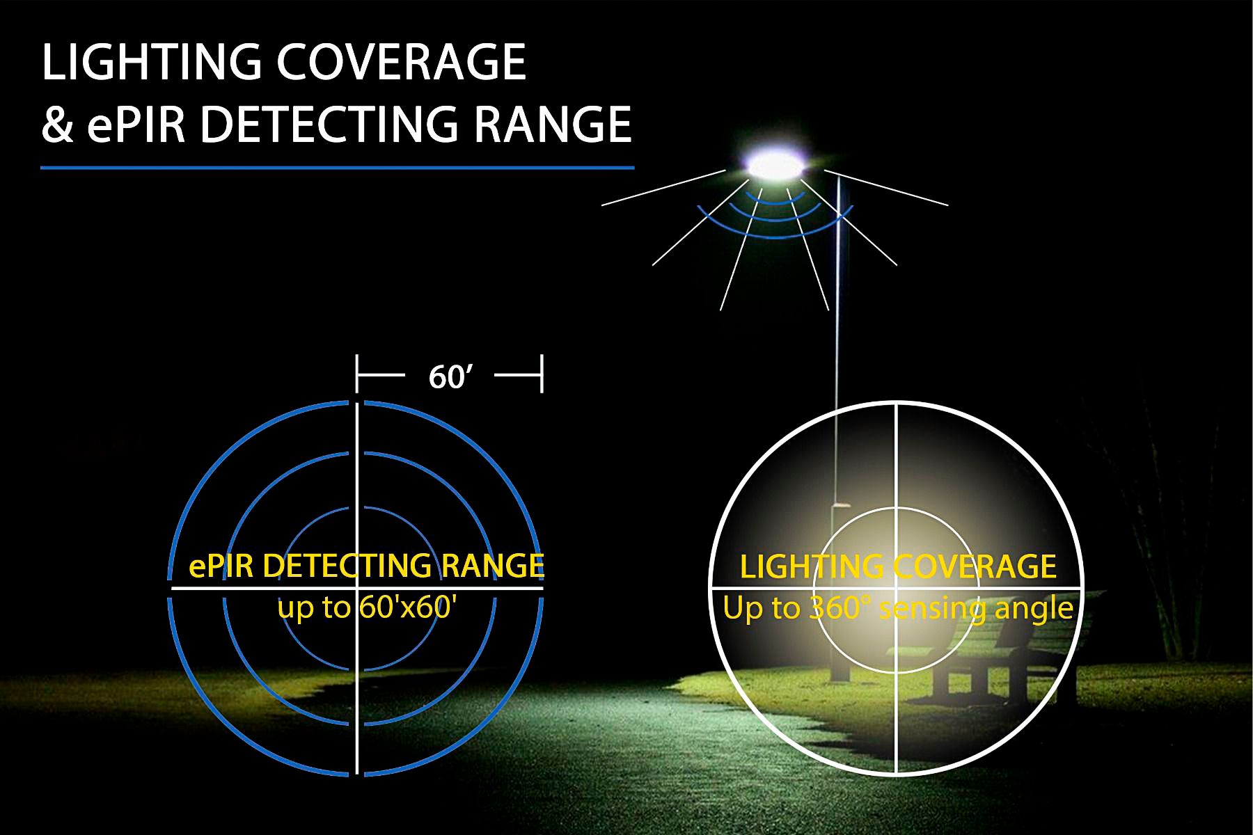 Fleck 36"W Black Solar Dusk-to-Dawn LED Area Parking Light