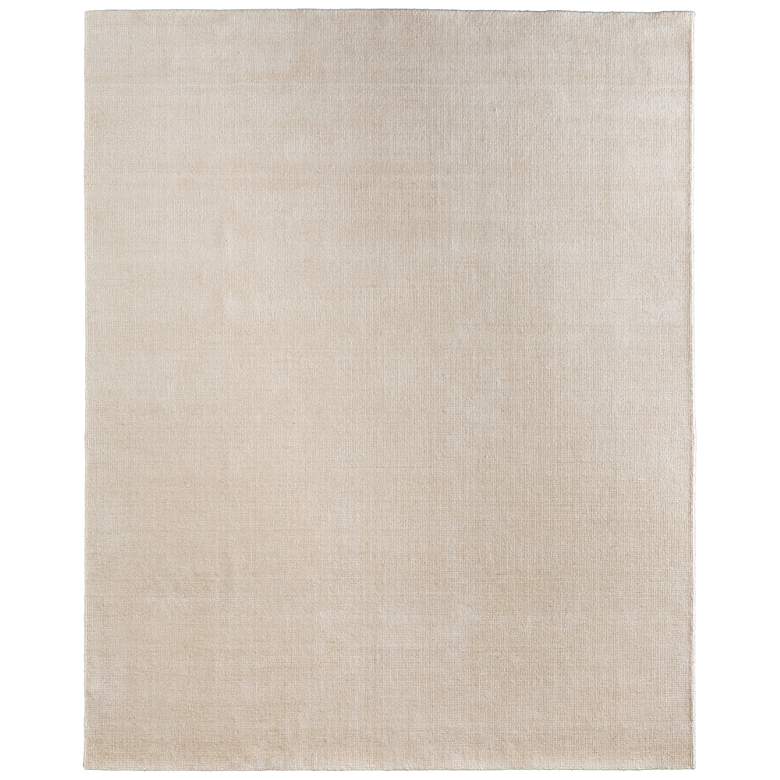 Image 1 Fleetwood Modern Solid Hand Woven Ivory Area Rug 8A06F