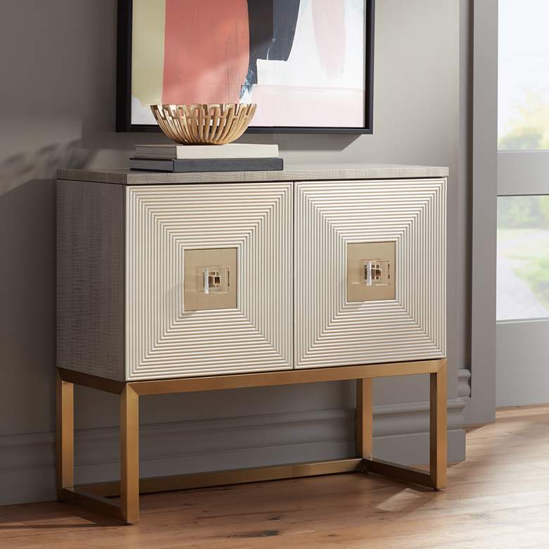 Image 2 Fleming 39" Wide Modern Luxe Accent Cabinet