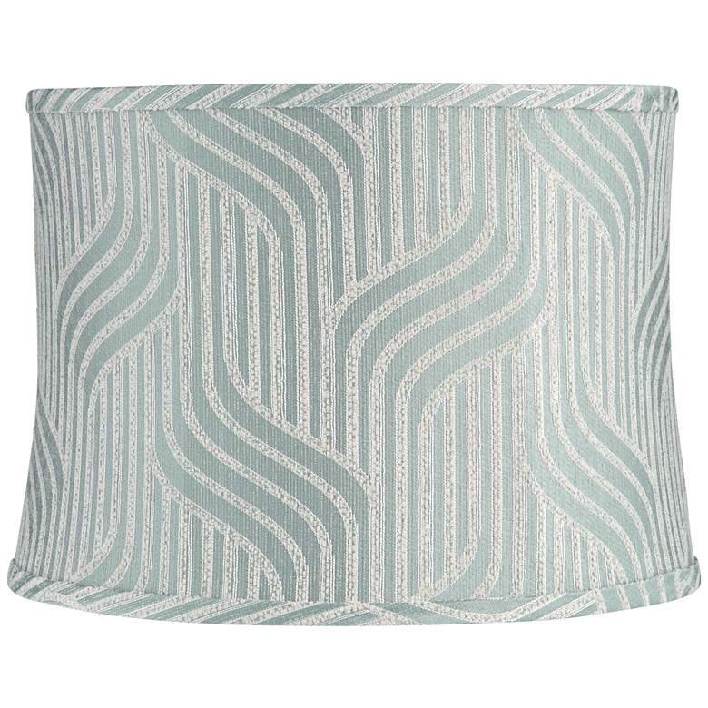 Image 1 Flensburg Blue Drum Lamp Shade 15x16x11.5 (Spider)