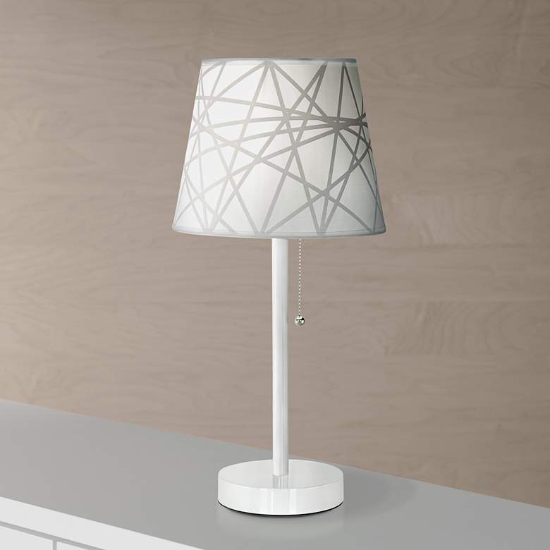 Image 1 Flesner White Accent Table Lamp with USB Port