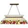 Fletch 35 3/4"W Bronze Tiffany Kitchen Island Light Pendant