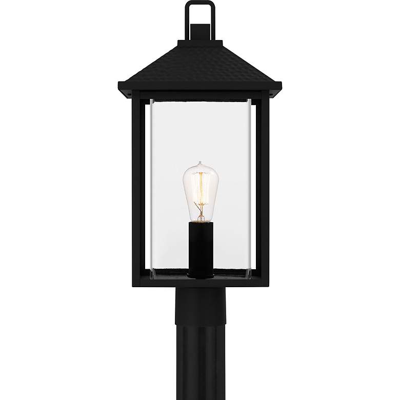 Image 3 Fletcher 1-Light Earth Black Outdoor Post Lantern more views