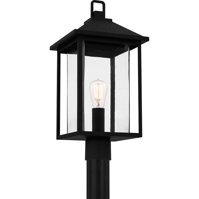 Image 4 Fletcher 1-Light Earth Black Outdoor Post Lantern more views