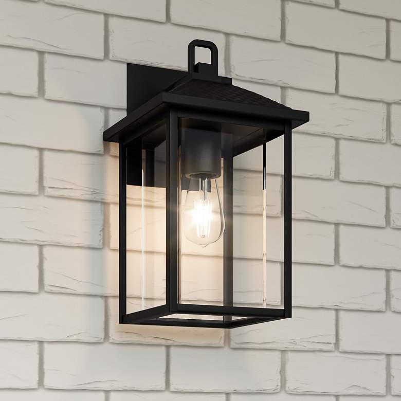 Image 1 Fletcher 1-Light Earth Black Outdoor Wall Lantern