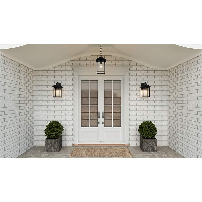 Image 6 Fletcher 1-Light Earth Black Outdoor Wall Lantern more views