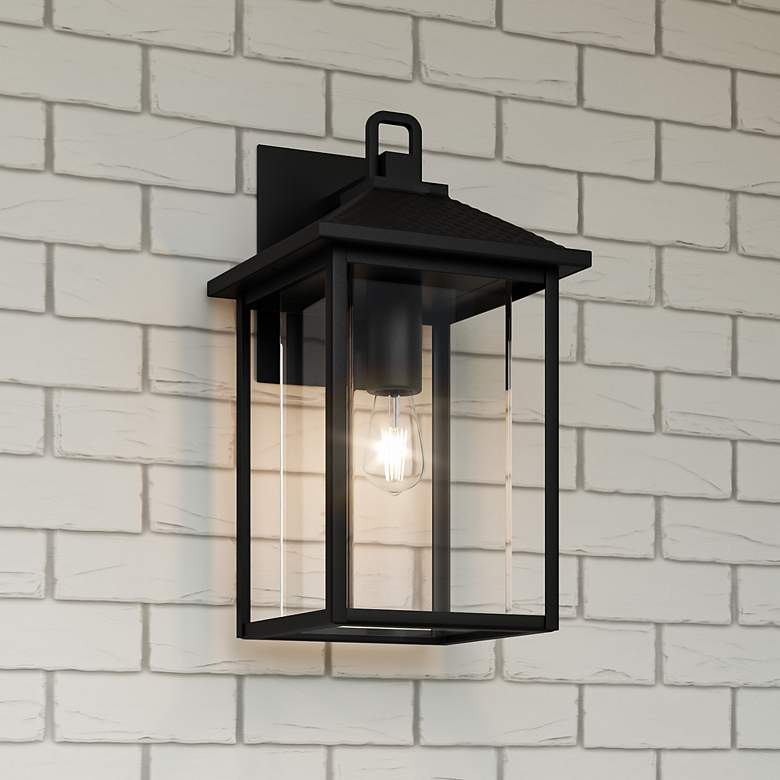 Image 1 Fletcher 1-Light Earth Black Outdoor Wall Lantern
