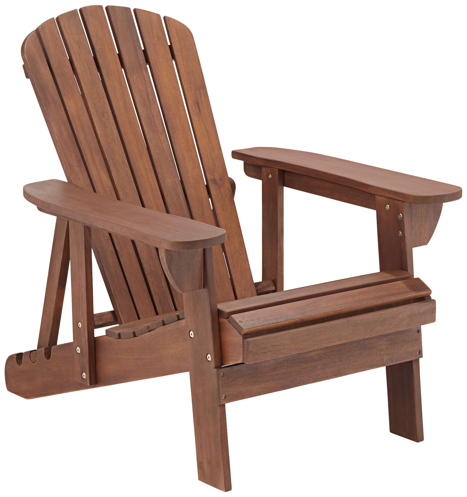 Fletcher Dark Wood Outdoor Reclining Adirondack Chair 8X296