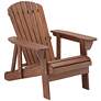 Fletcher Dark Wood Outdoor Reclining Adirondack Chair in scene