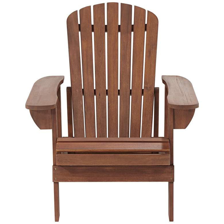 Fletcher Dark Wood Outdoor Reclining Adirondack Chair more views