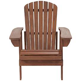 Image3 of Fletcher Dark Wood Outdoor Reclining Adirondack Chairs Set of 2 more views