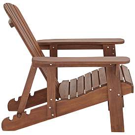 Image4 of Fletcher Dark Wood Outdoor Reclining Adirondack Chairs Set of 2 more views