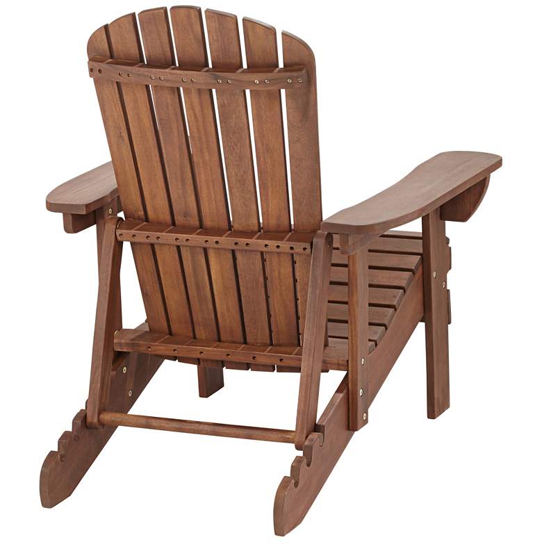 Fletcher Dark Wood Outdoor Reclining Adirondack Chairs Set of 2 more views