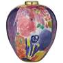 2_Fleur 13" High Purple and Pink Ceramic Decorative Vase