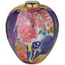 6_Fleur 13" High Purple and Pink Ceramic Decorative Vase more views
