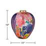Fleur 13" High Purple and Pink Ceramic Decorative Vase