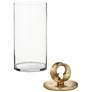 Fleur 16" High Shiny Gold and Clear Glass Jar with Lid