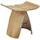 Fleur 17 1/2" Wide Natural Ash Wood Veneer Side Table