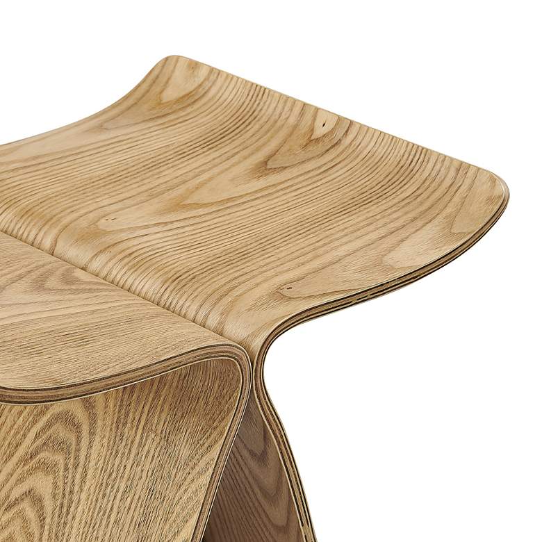 Image 3 Fleur 17 1/2" Wide Natural Ash Wood Veneer Side Table more views