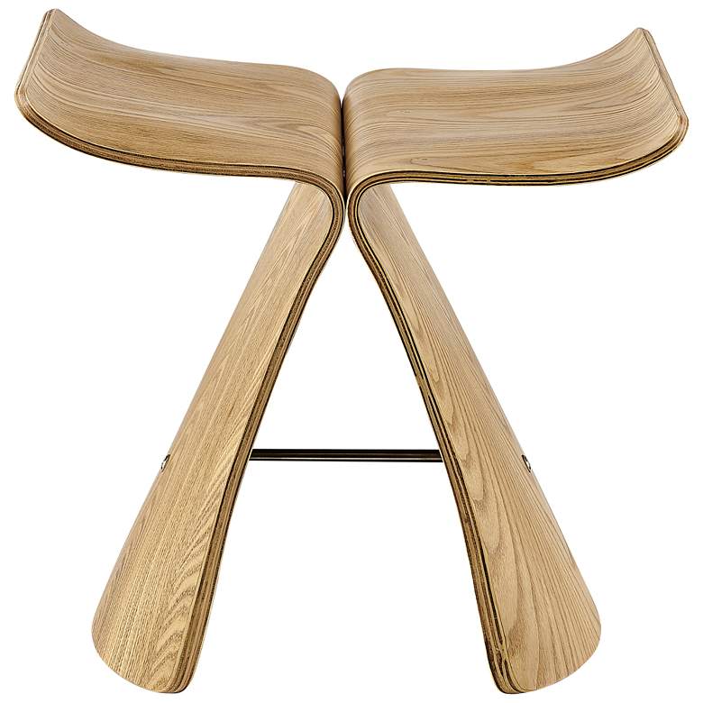 Image 5 Fleur 17 1/2" Wide Natural Ash Wood Veneer Side Table more views