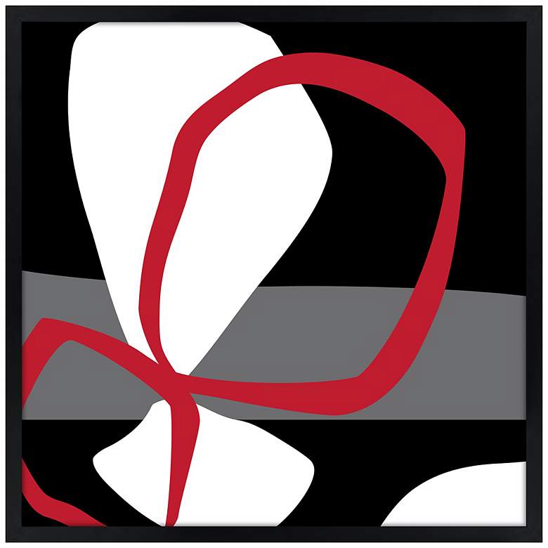 Image 1 Fleur 21" Square Black Giclee Wall Art