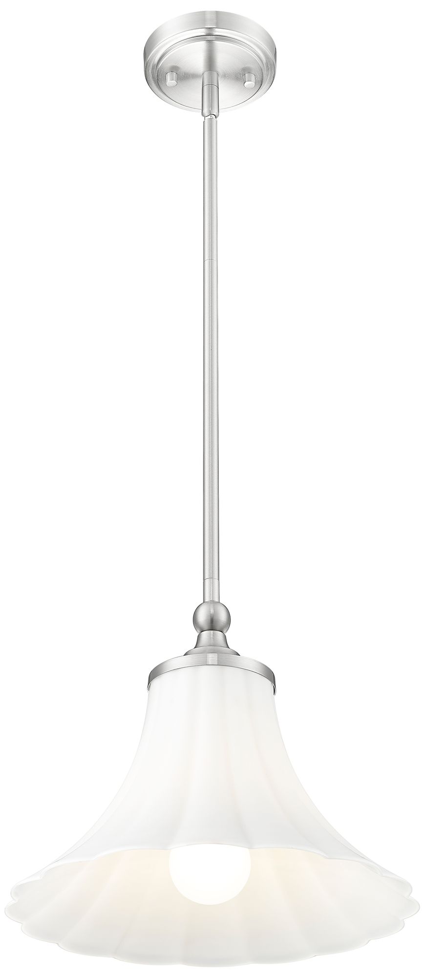 Image 4 Fleur by Z-Lite 12 inch Brushed Nickel 1 Light Pendant more views