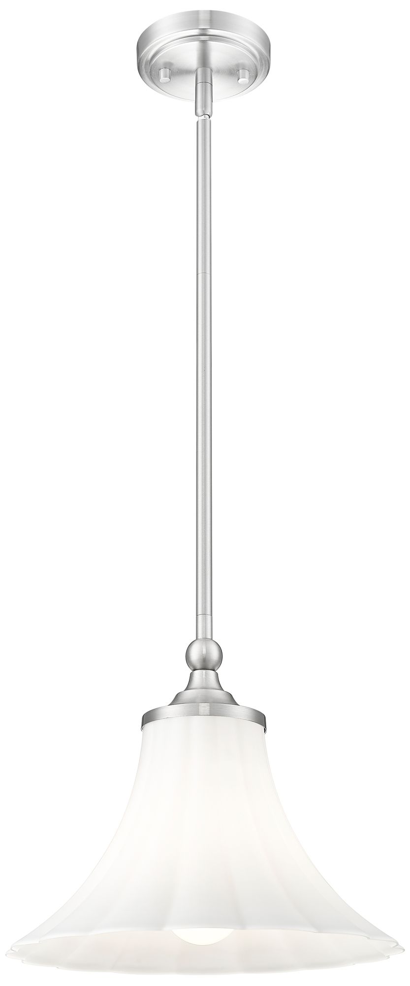 Image 5 Fleur by Z-Lite 12 inch Brushed Nickel 1 Light Pendant more views