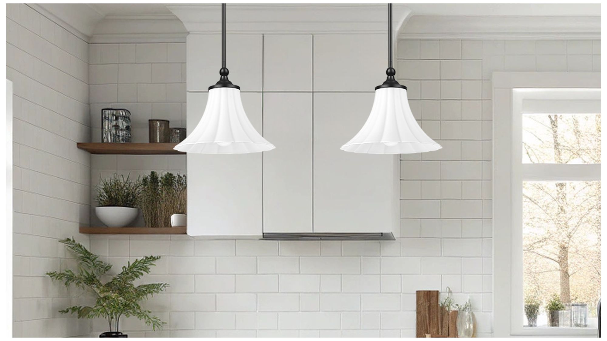 Image 3 Fleur by Z-Lite 12 inch Matte Black 1 Light Pendant more views